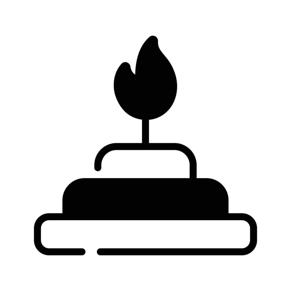 A captivating glyph style icon of bunsen burner,. vector