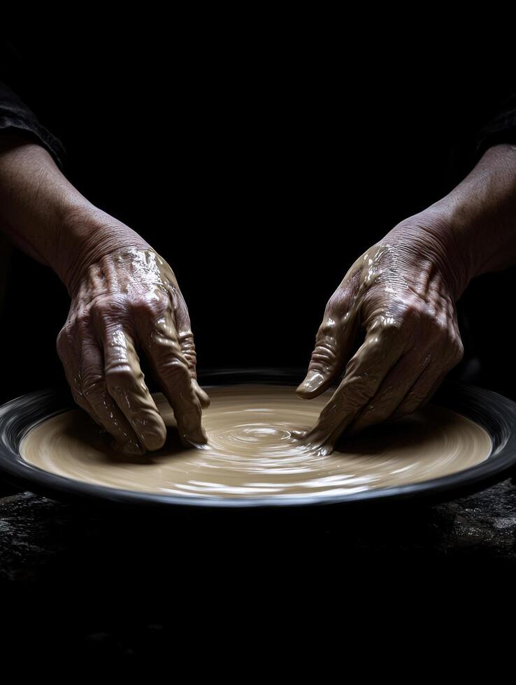 Artisan Techniques in Making Traditional Pottery Pieces.jpeg photo