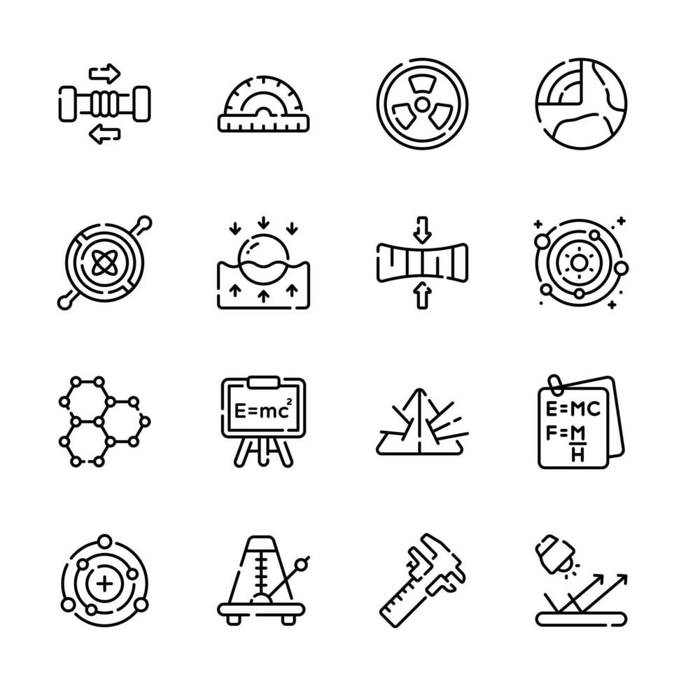 Grab this amazing bundle of science experiments line icons vector