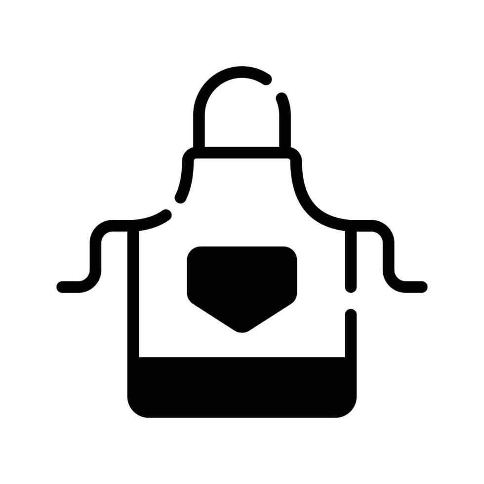 Here is an amazing glyph style icon of kitchen apron. vector