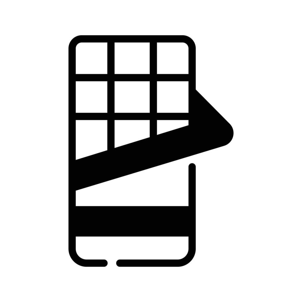 Get your hands on this chocolate bar glyph style icon. vector