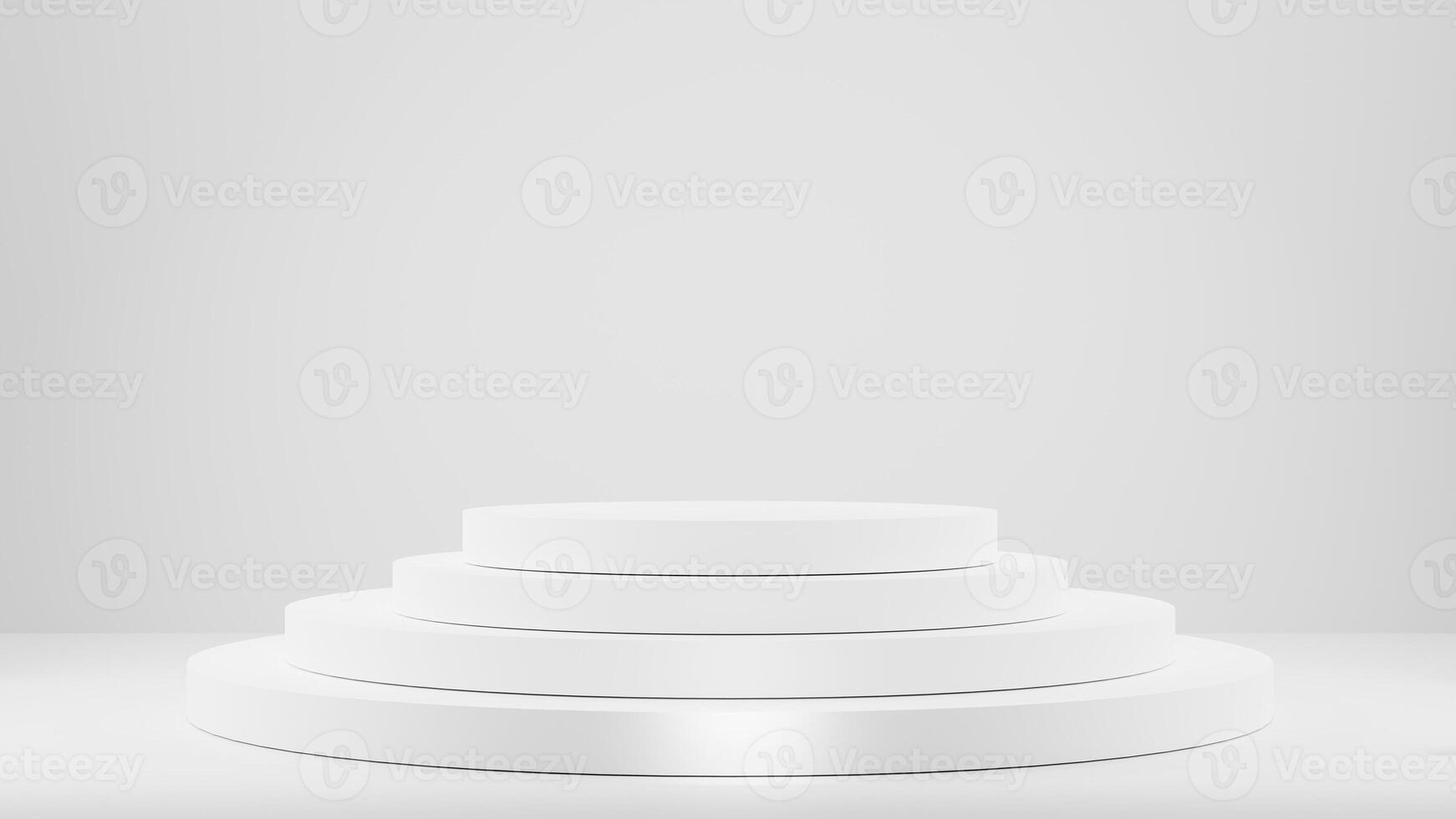 White podium with podium podium on white background photo
