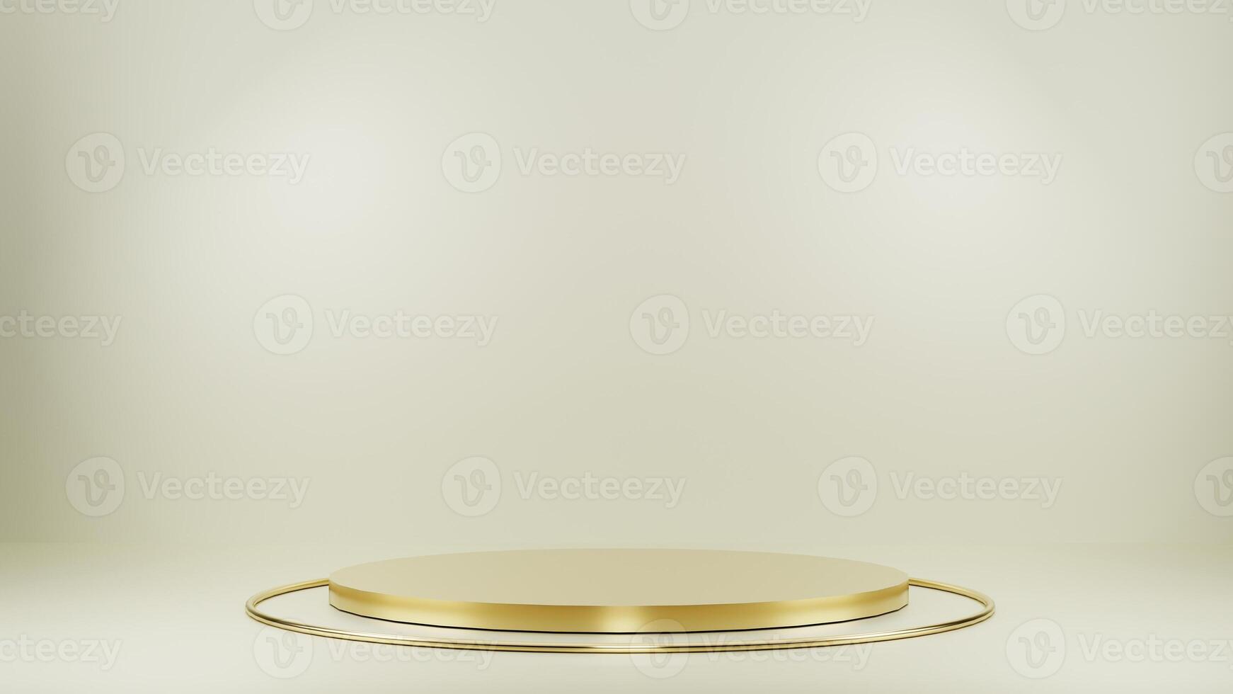Gold podium with white background on a white background photo