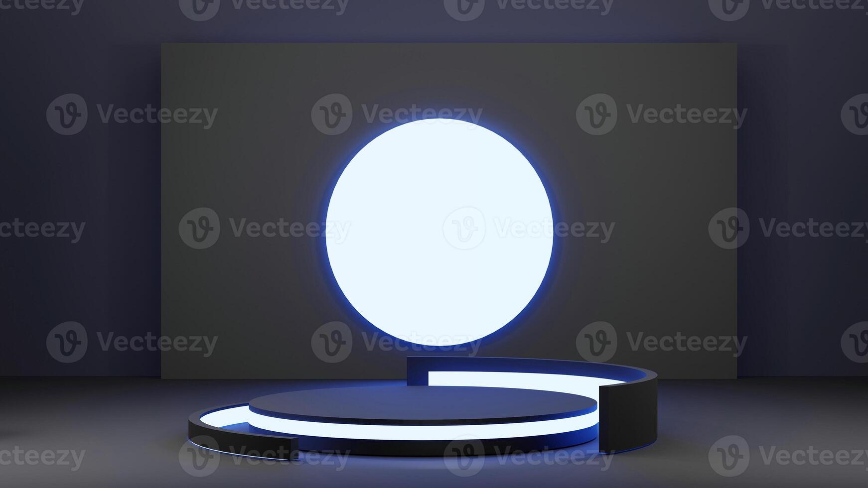 A round table with a glowing light on it photo