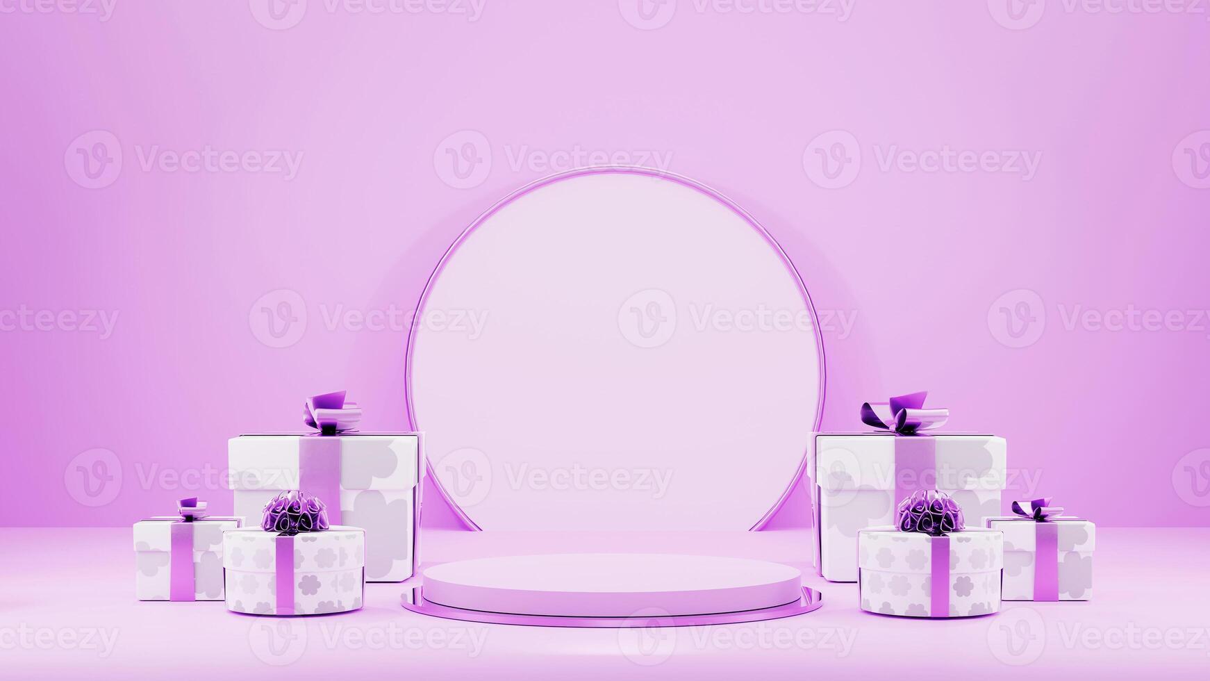 A purple background with white boxes and a large oval photo