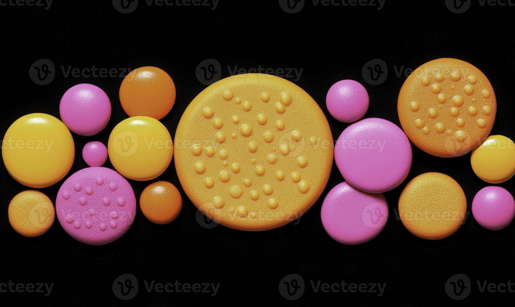 A group of colorful buttons arranged in a row photo