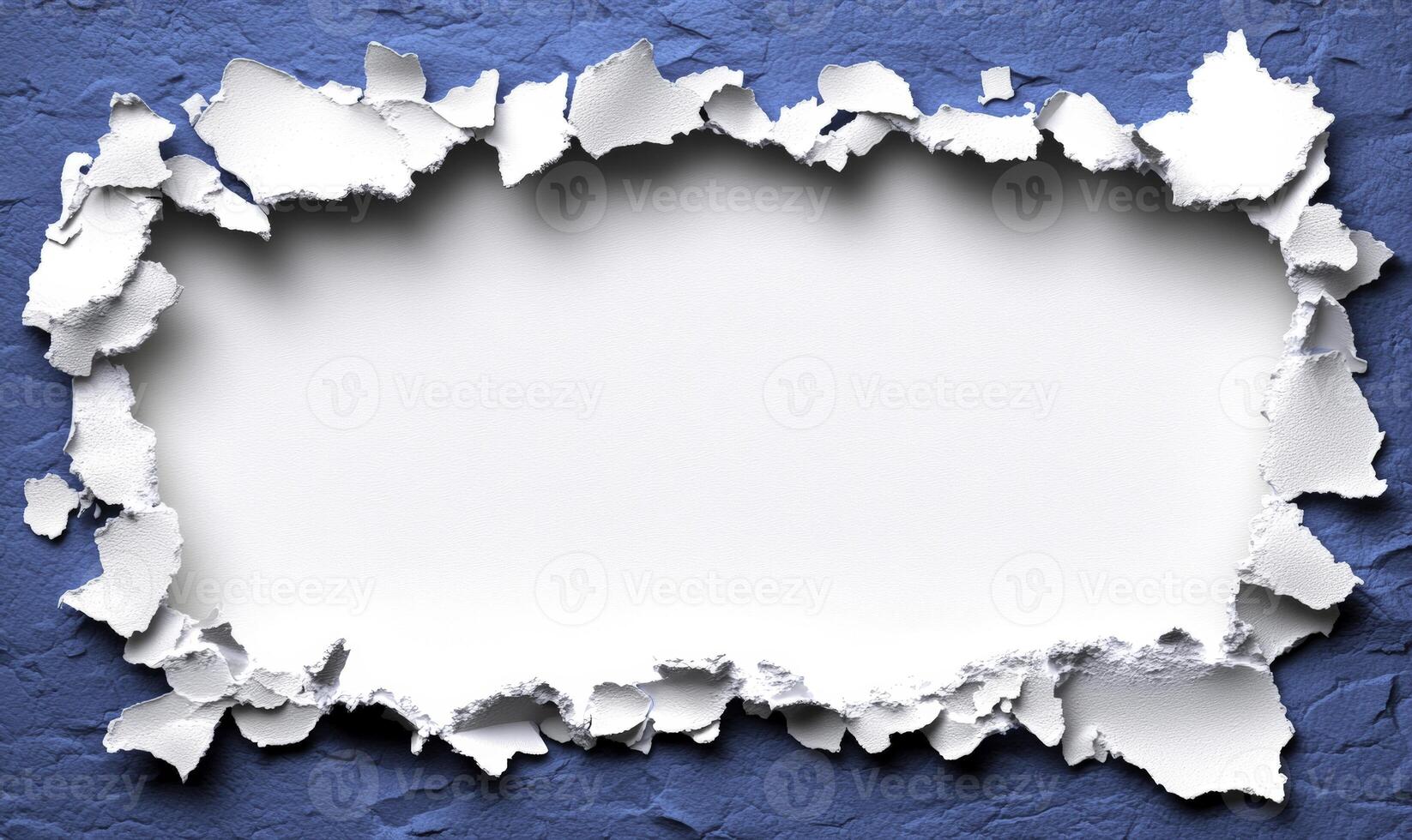 A hole in the wall with a piece of paper photo