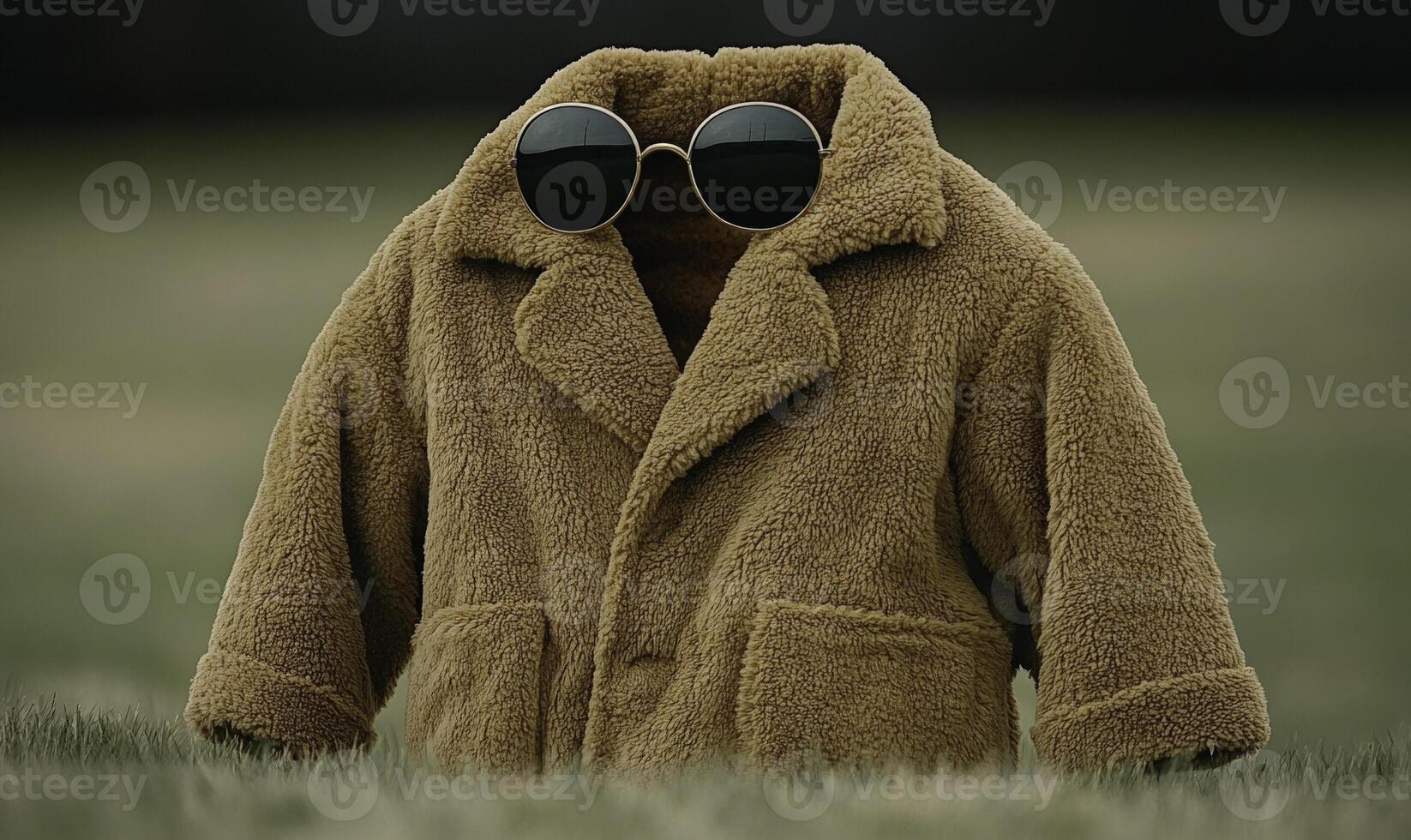A coat with sunglasses on it photo