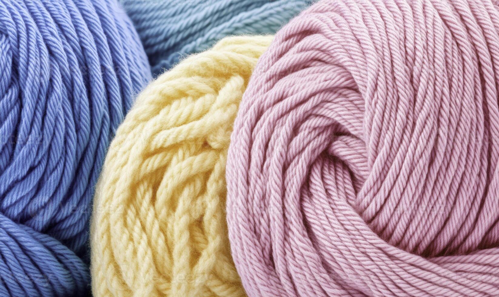 A close up of yarn balls in various colors photo