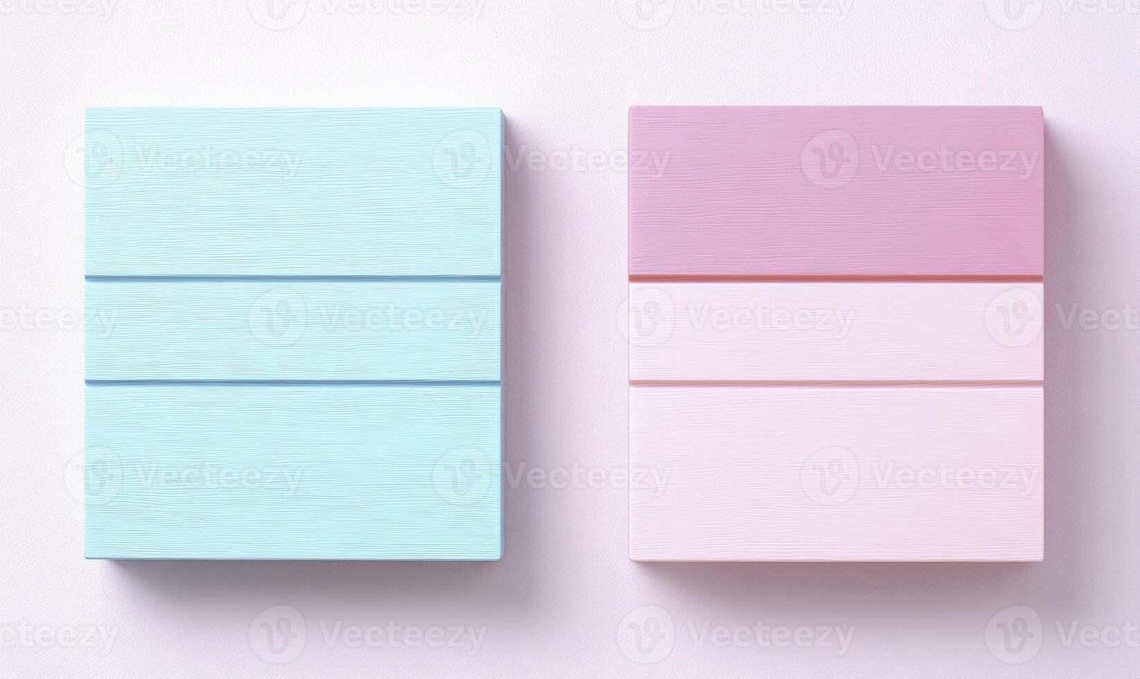 Colorful Square Panels in Light Blue and Pink Arranged on a Minimalist Background, Perfect for Modern Design and Aesthetic Themes photo