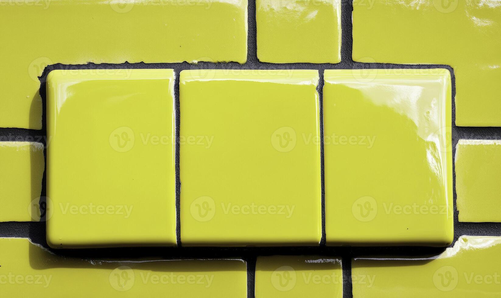 Bright Yellow Tiles on a Wall, Glossy Finish, Simple and Modern Design, Perfect for Home Decoration and Renovation Projects, Vibrant Color Contrast photo