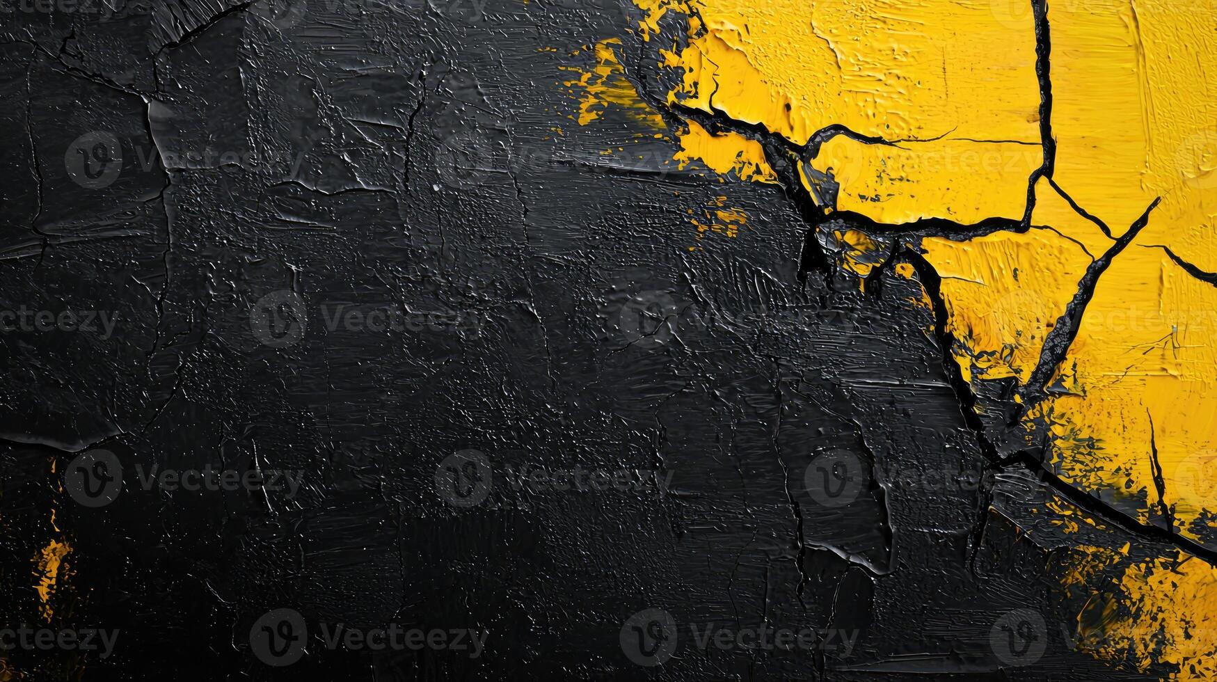 Abstract Black and Yellow Painting Texture photo