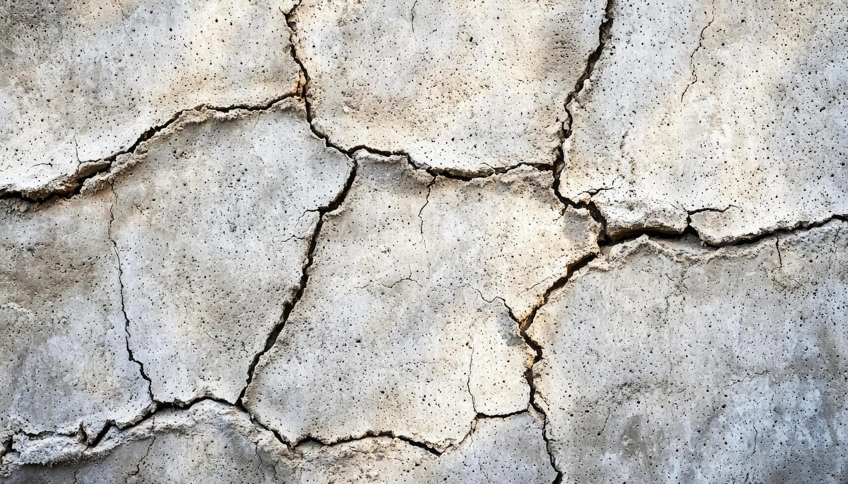 Cracked Grey Surface With Numerous Small Holes photo