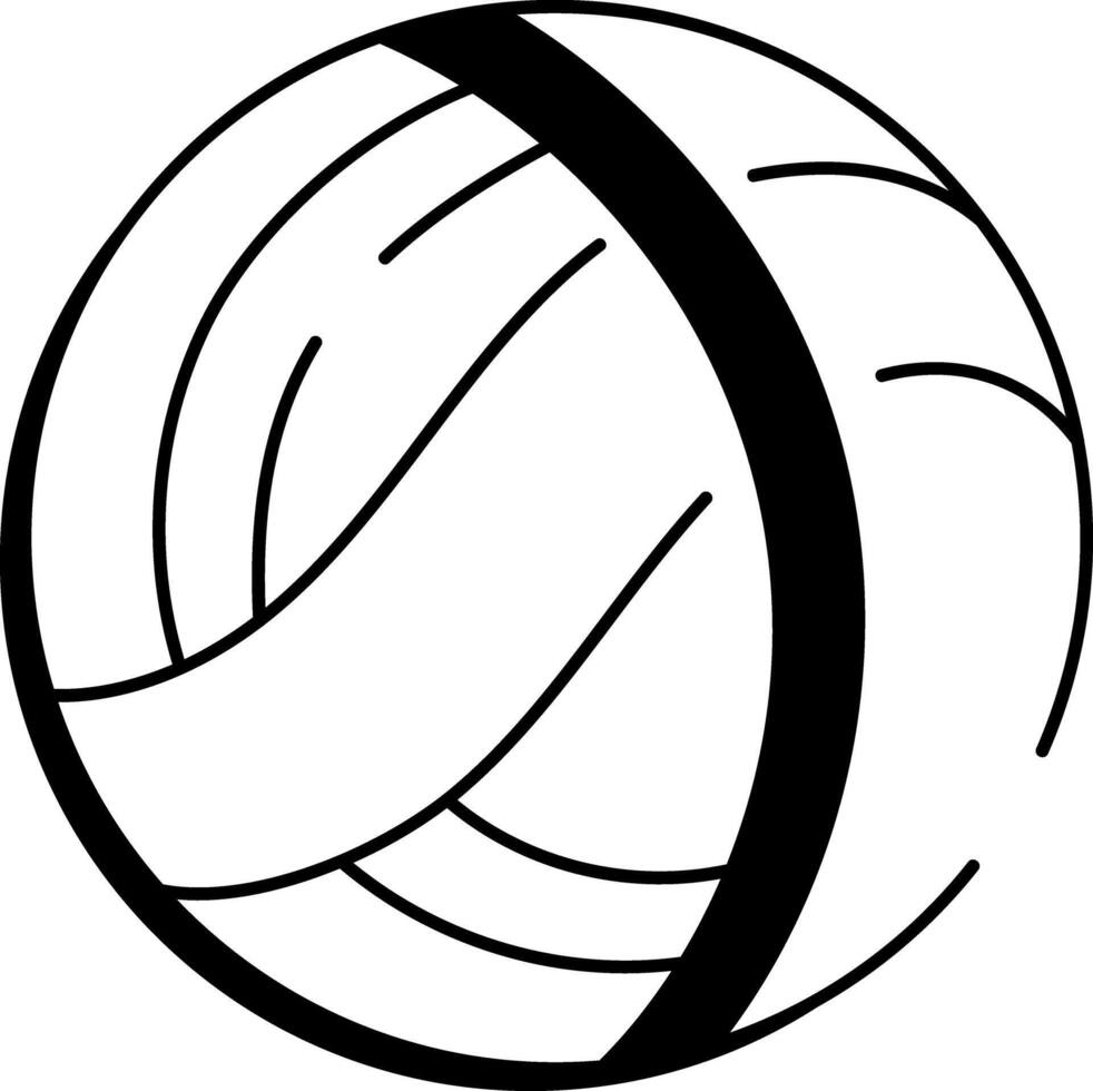 A hand drawn style icon of dodgeball vector
