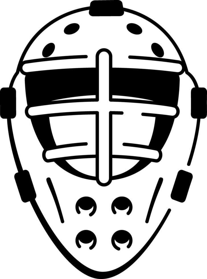 Sketchy style icon of hockey mask vector