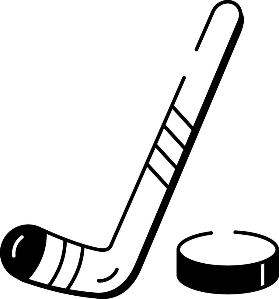 Doodle style icon ice hockey vector