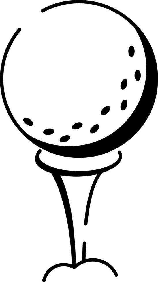 Doodle style icon of a golf tee vector