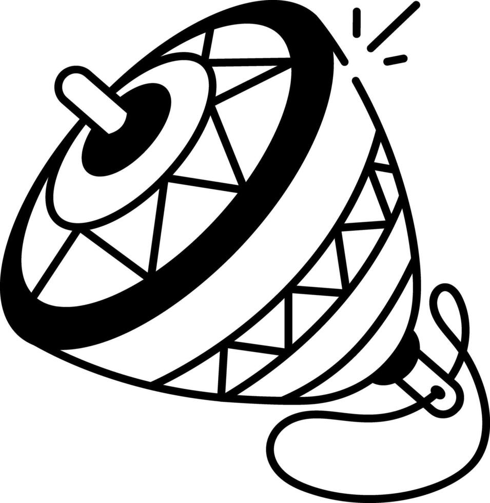 A hand drawn icon of a trompo toy vector