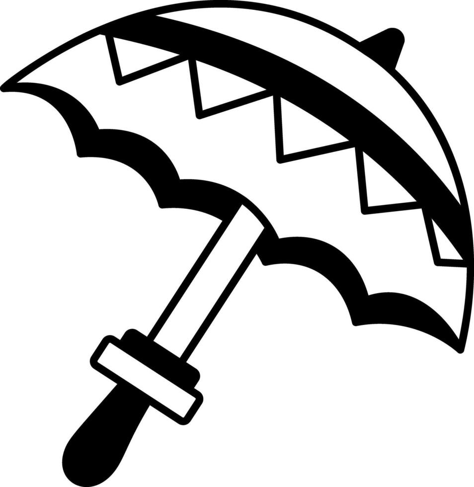 A hand drawn style icon of mexican umbrella vector