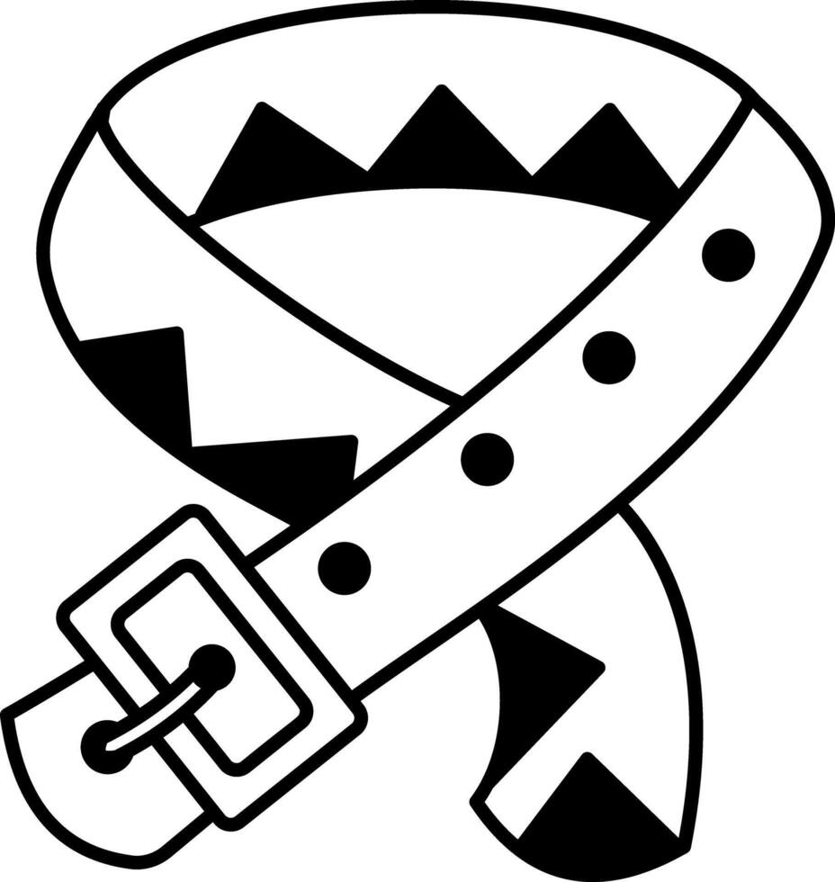 A traditional mexican belt icon in hand drawn style vector