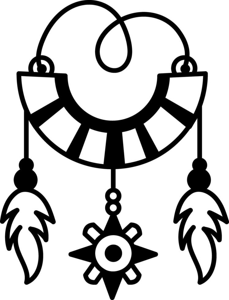A doodle style icon of a mayan jewellery vector