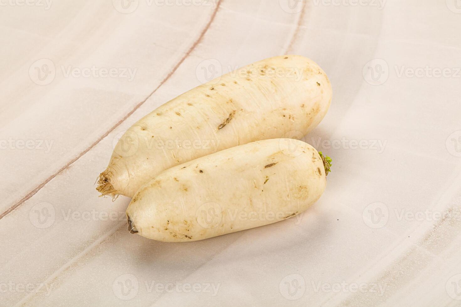 Two white potatoes on a white plate photo