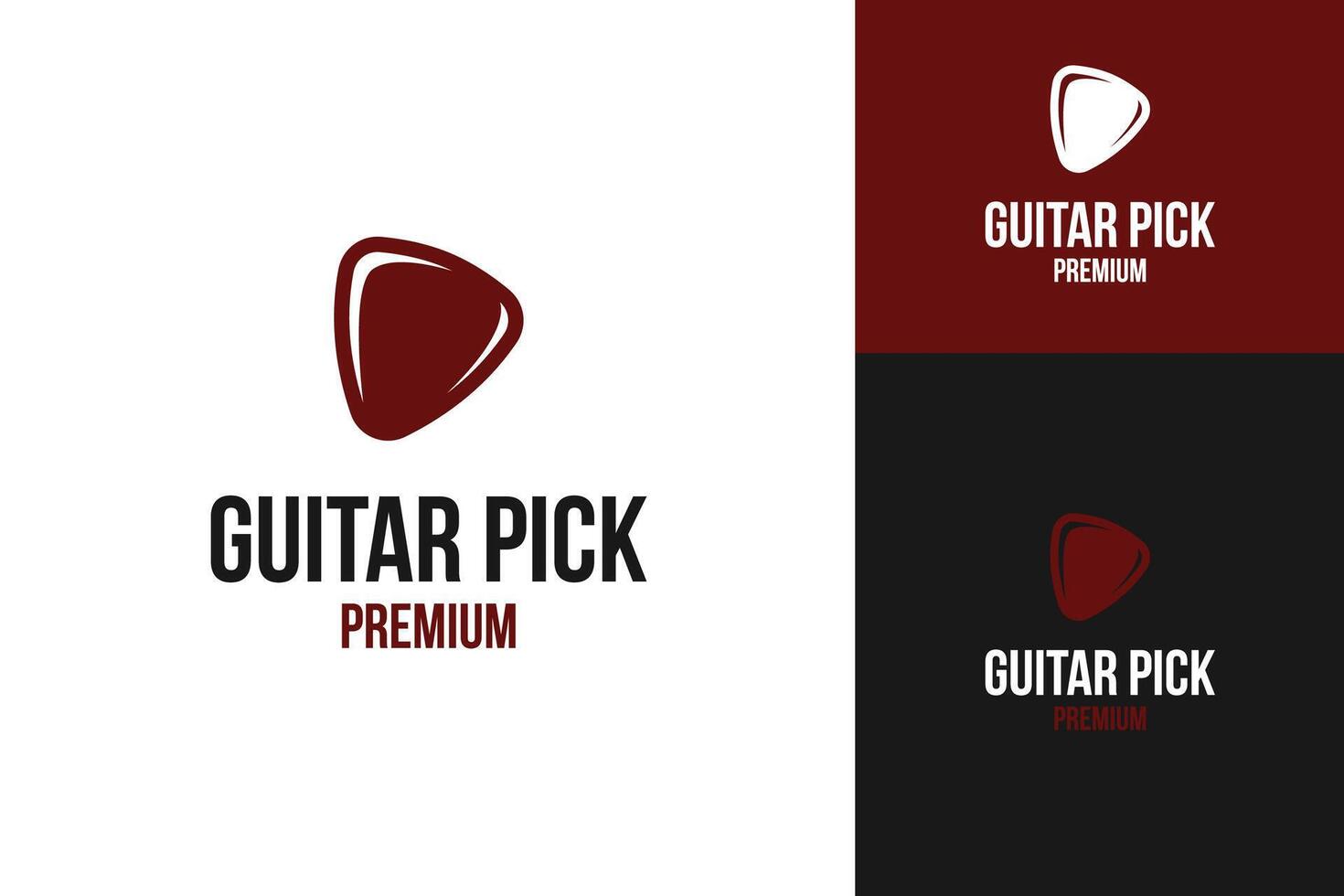 Guitar pick logo design template illustration vector