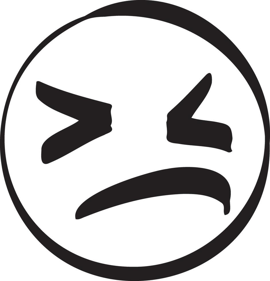 Graffiti face sign. Paint spray street drawn. Sketch grunge graphic symbol. Ink sad character icon vector