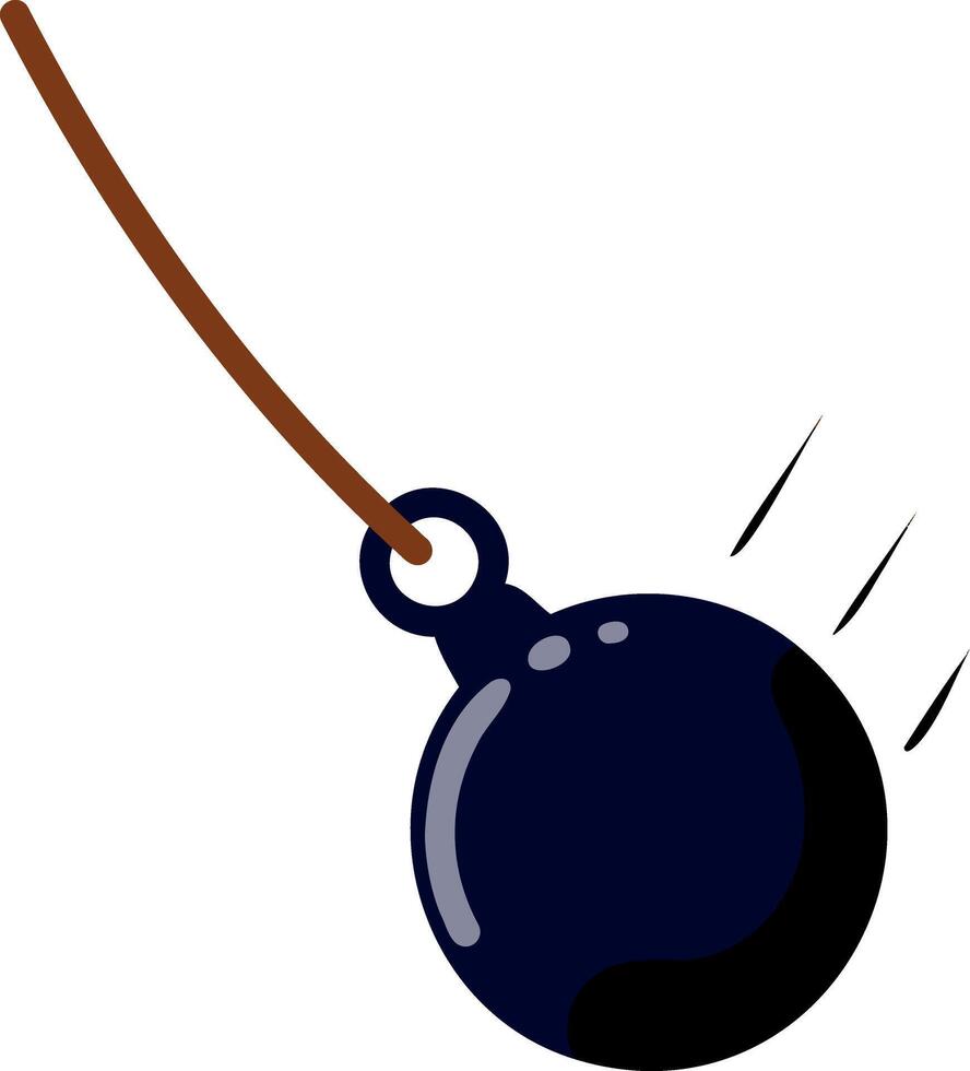 Wrecking ball. Destruction and breaking icon. Demolition of the house. vector