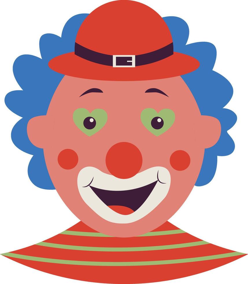 Funny Clown Mask Clipart Isolated on White Background vector