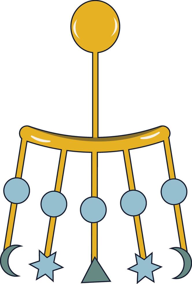 Baby Accessories Element in Flat Cartoon Design. vector