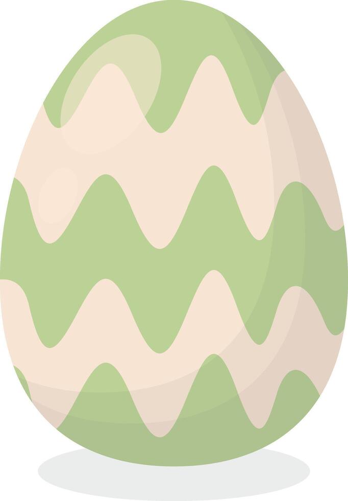 Green Easter Egg in Simple Design vector