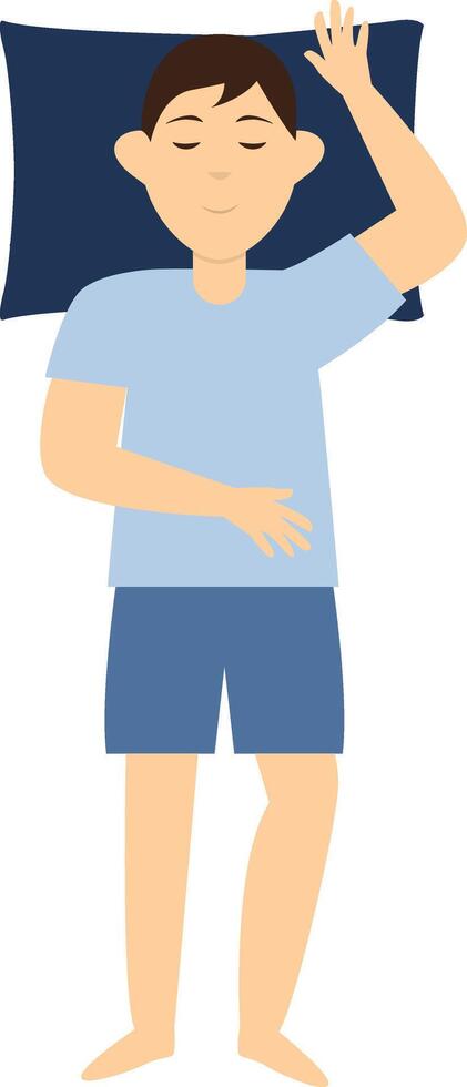 Man Sleeping Position Illustration, vector