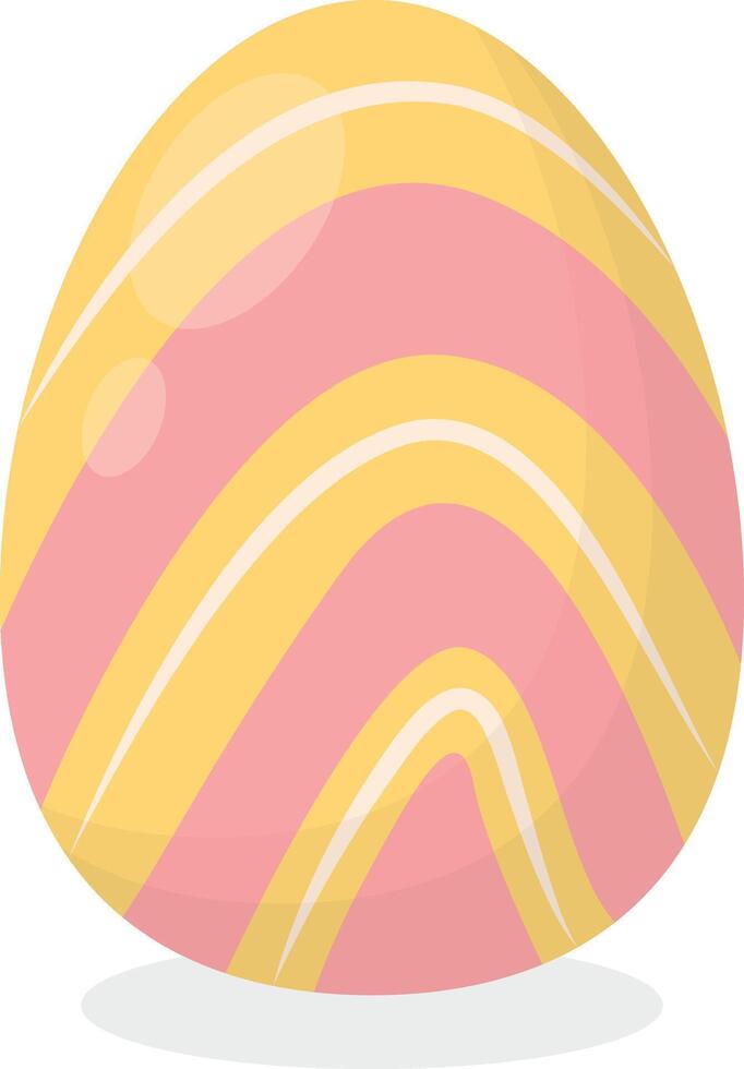 Pink Easter Egg with Abstract Pattern Design. vector