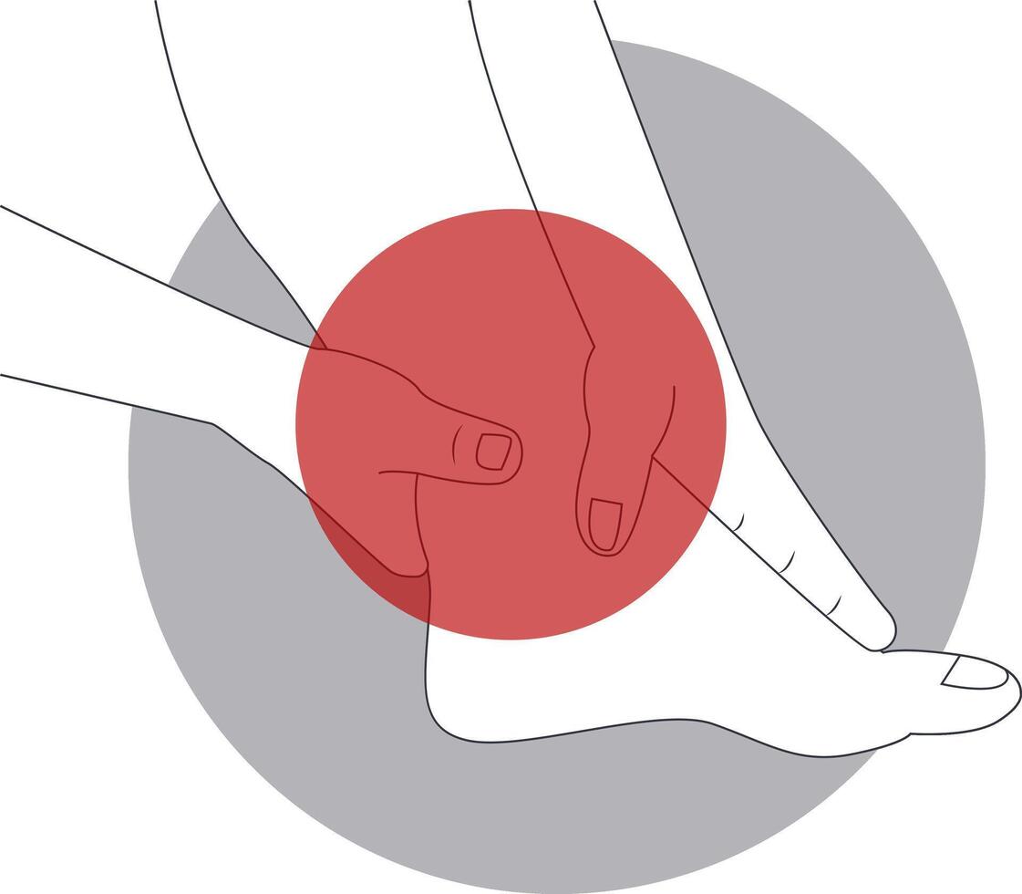 Painful Injuries to Hand and Leg Illustration with Cartoon Shape. vector