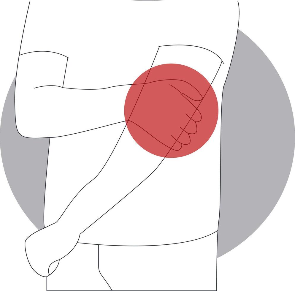 Painful Injuries to Hand and Leg Illustration Isolated on White Background. vector