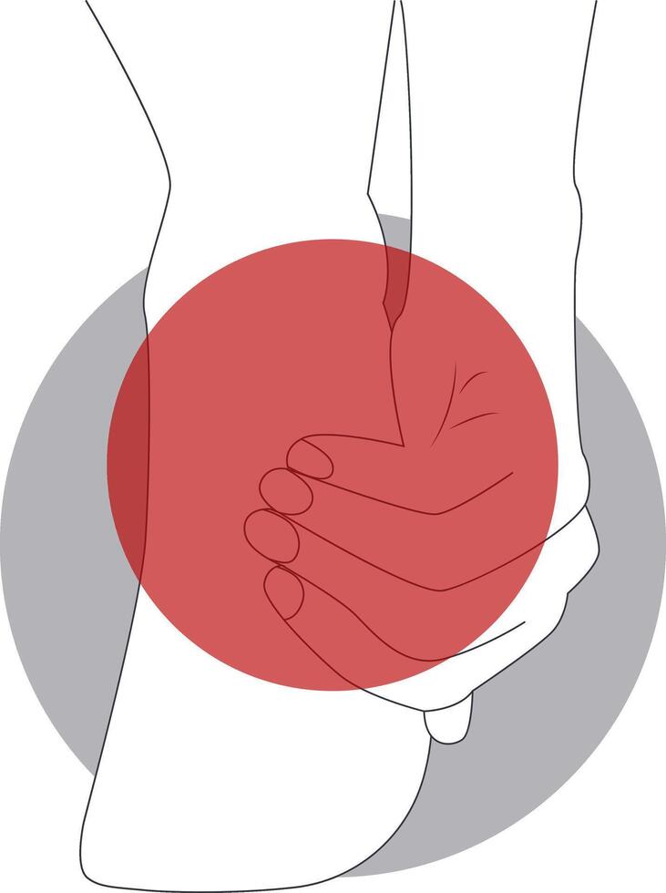 Painful Injuries to Hand and Leg Illustration with Flat Design. vector