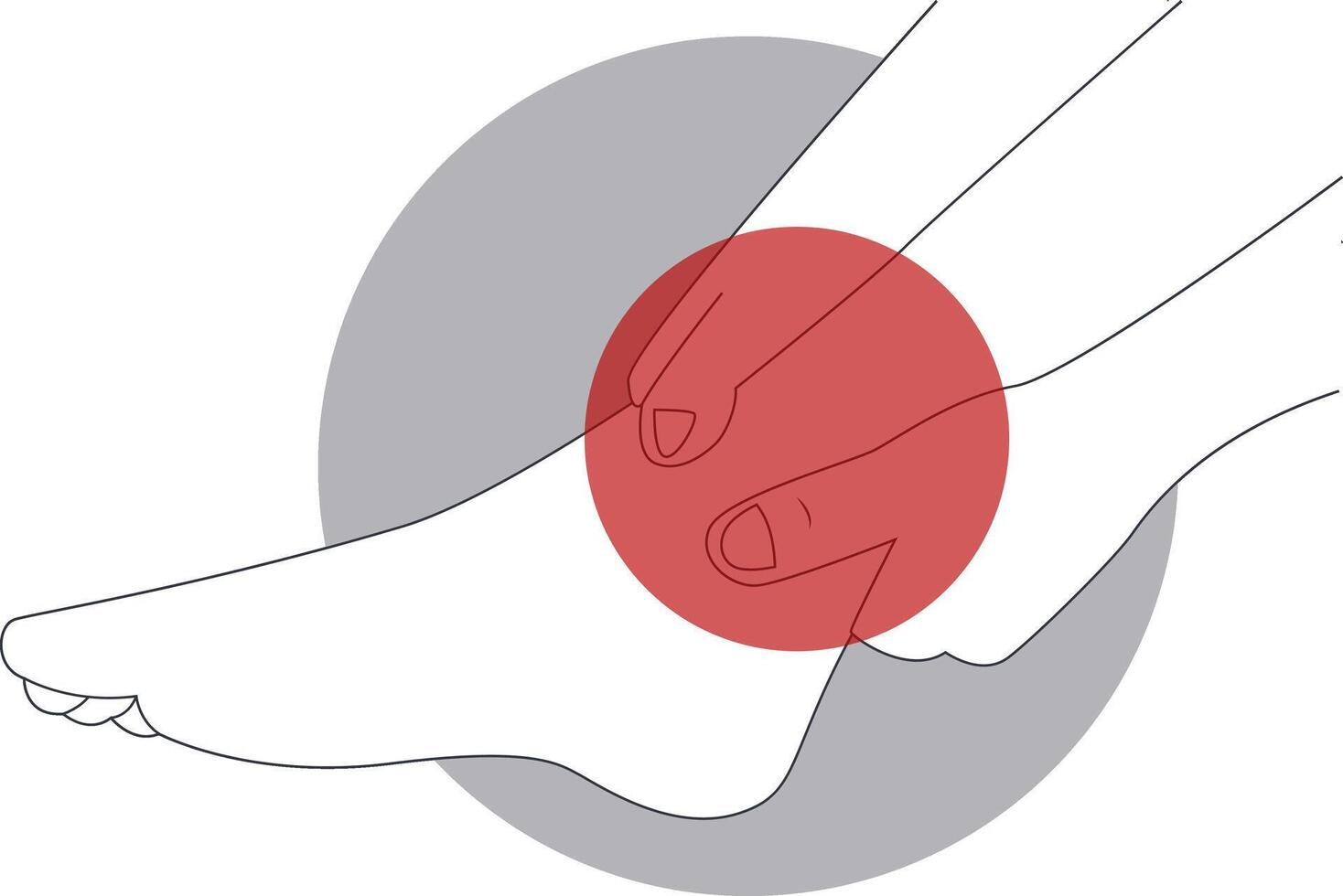 Painful Injuries to Hand and Leg Illustration on White Background vector