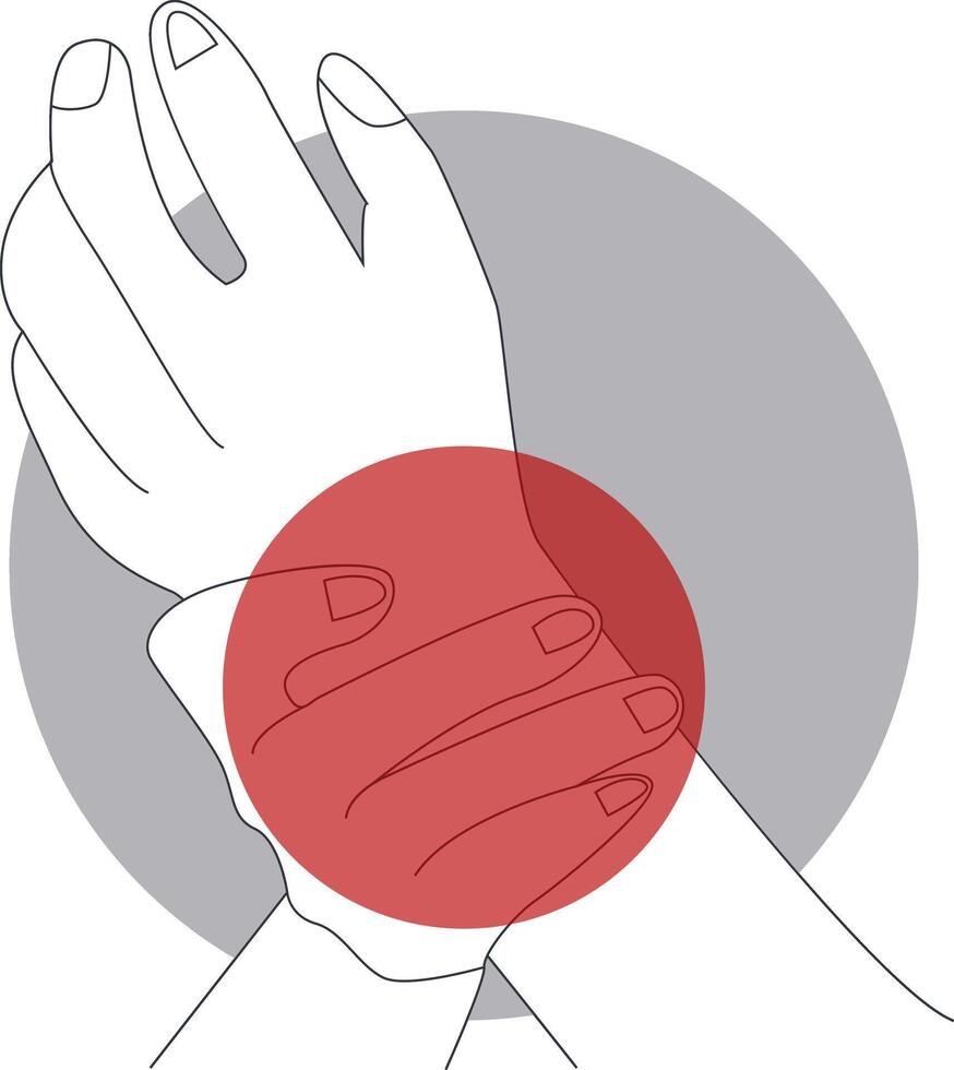 Painful Injuries to Hand and Leg Illustration in Flat Design vector