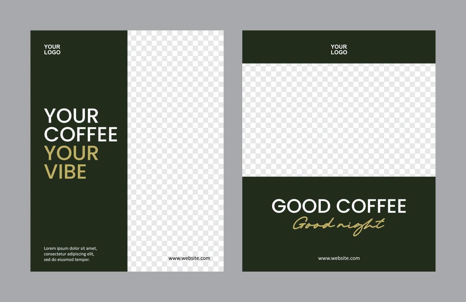 Coffee shop social media vector