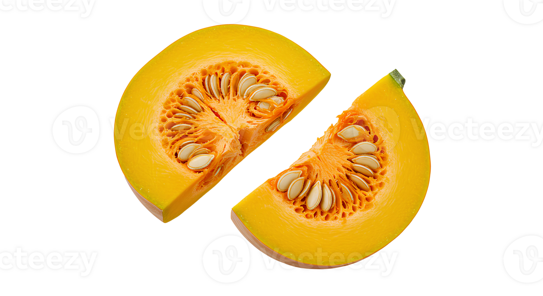 Fresh orange-skinned squash vegetable isolated for seasonal food design and farm-to-table recipe content png