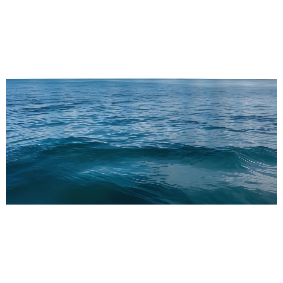 Calm Blue Sea and Sky High-Resolution Ocean Landscape Image png