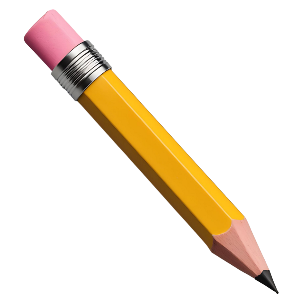 Sharp Yellow Pencil Image Perfect for Back-to-School Promotions Blogs png