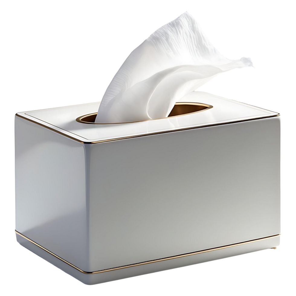 Clean White Tissue Box Mockup High-Resolution Image for Packaging Design png