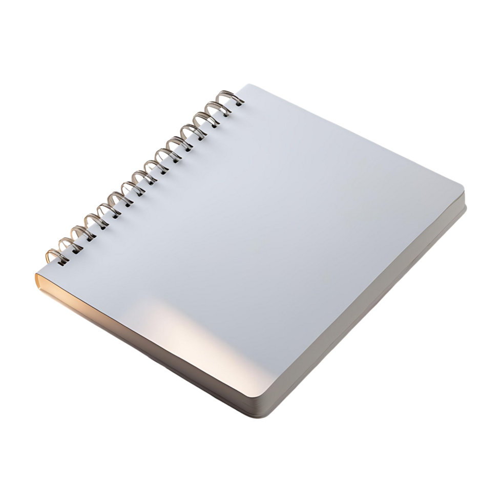 Empty Spiral Notebook Template for Design and Branding Projects png