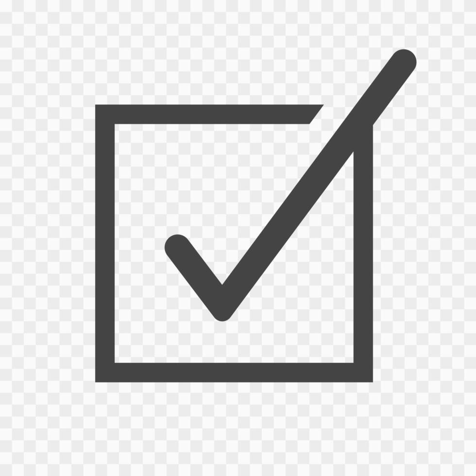 Black check mark in box vector