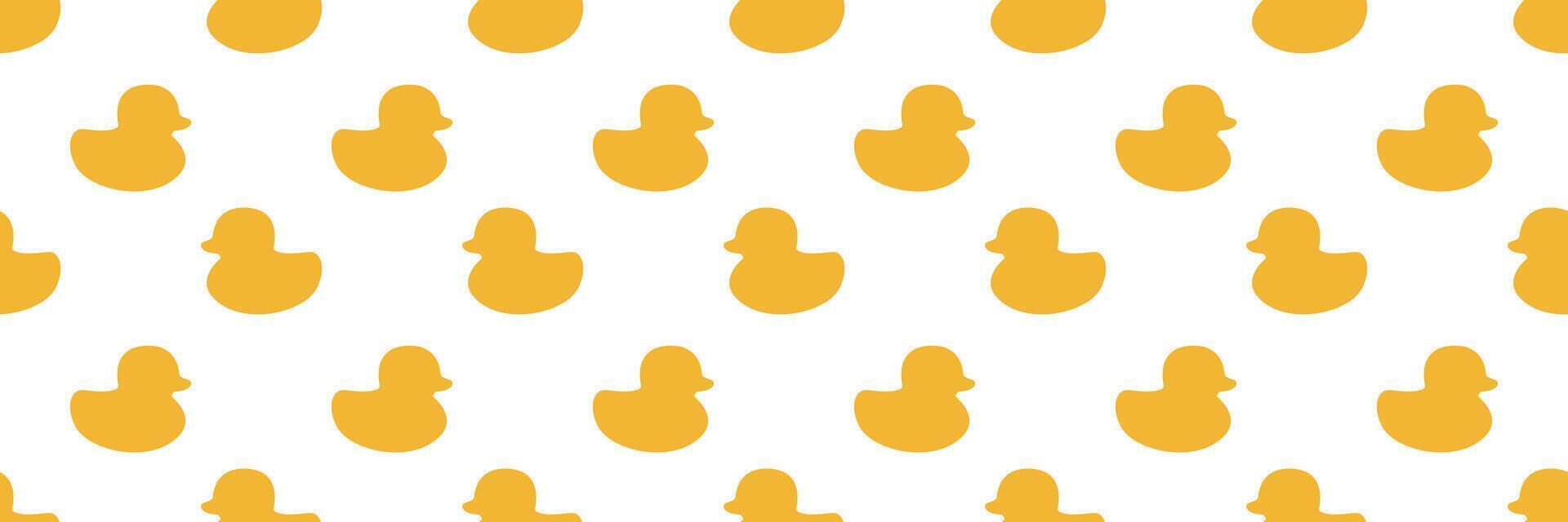 Baby duck seamless pattern. Yellow bird on white background. Simple illustration print vector