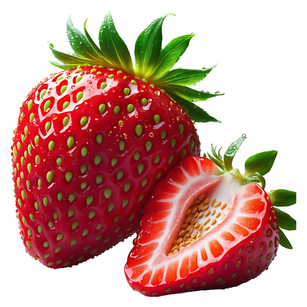 Strawberry Close-Up Perfect for Food and Nutrition Blogs png