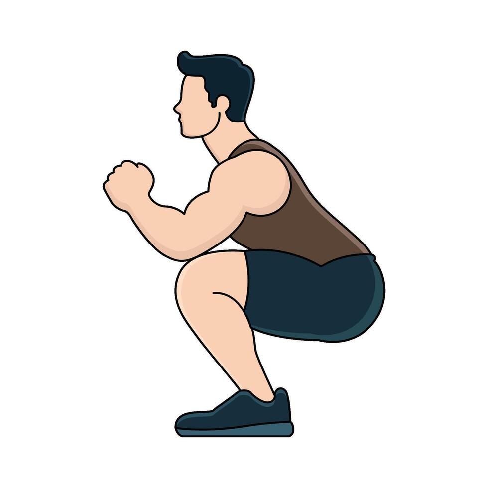 illustration of Squat vector