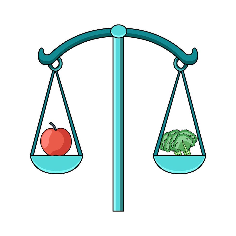 illustration of Balance Diet vector